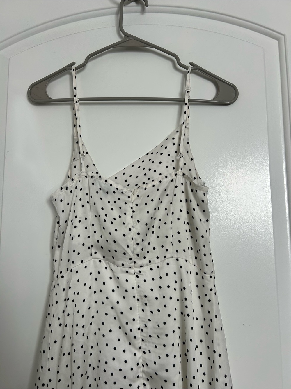 Lulu’s White Polka Dot Mini Dress size S 90s chic retro spring preppy graduation - Picture 13 of 15